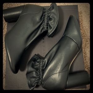 Pure Navy Jari Bootie in Black Leather